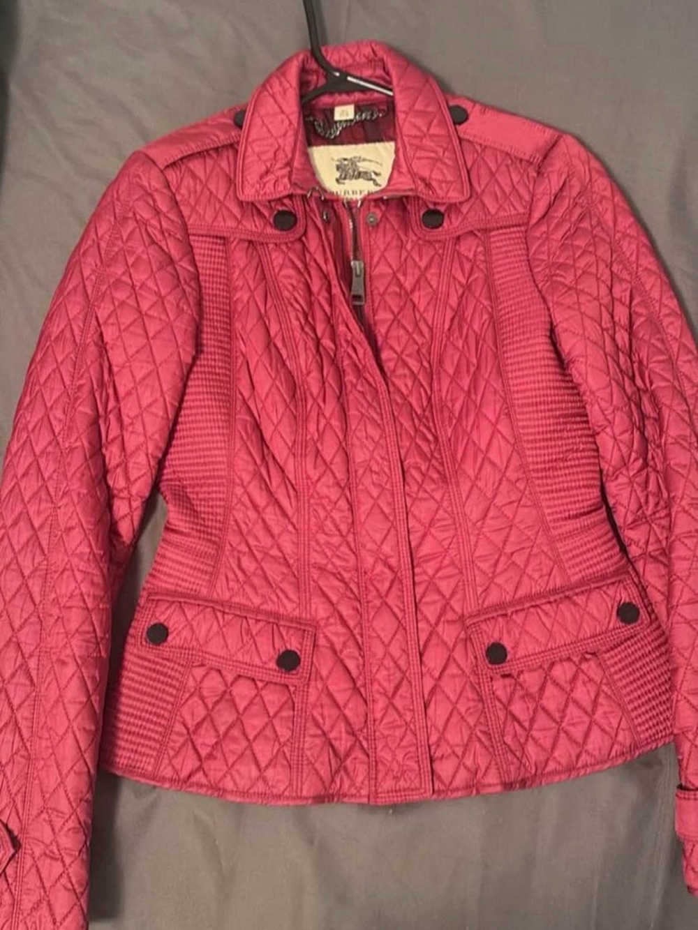 Burberry Quilted Maroon Women's Puffer Jacket